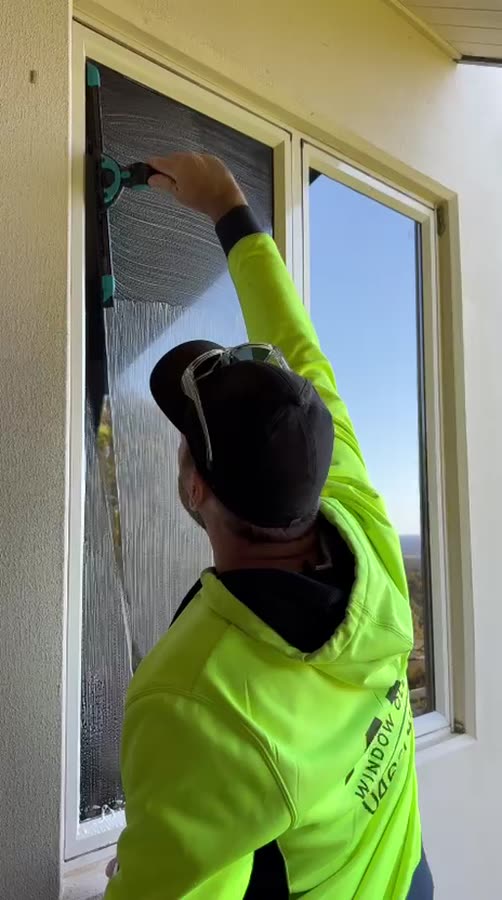 Squeegee-clean, top to bottom